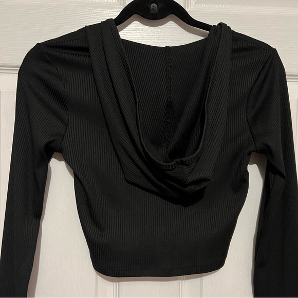 💗 *NEW* Forever 21‎ - Womans Ribbed Active Long Sleeve w/ Hood - Picture 9 of 10